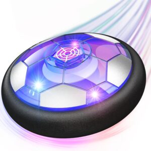 Hover Soccer Ball Kids Toys, USB Rechargeable Hover Ball with Protective Foam Bumper and Colorful LED Lights for 3 4 5 6 7 8-12 Years Old Boy Girl, Air Power Soccer Hover Ball for Kids Soccer Game